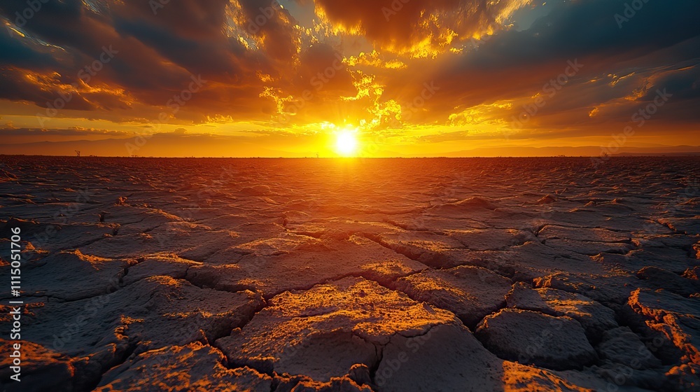 Obraz premium Global warming and climate change threaten the planet’s stability