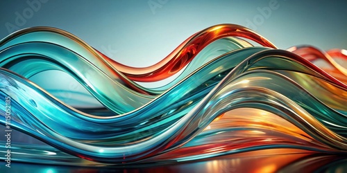 Abstract glass waves, abstract, glass, waves,crystal, design, pattern, shiny, texture, background, sea, ocean, water, fluid