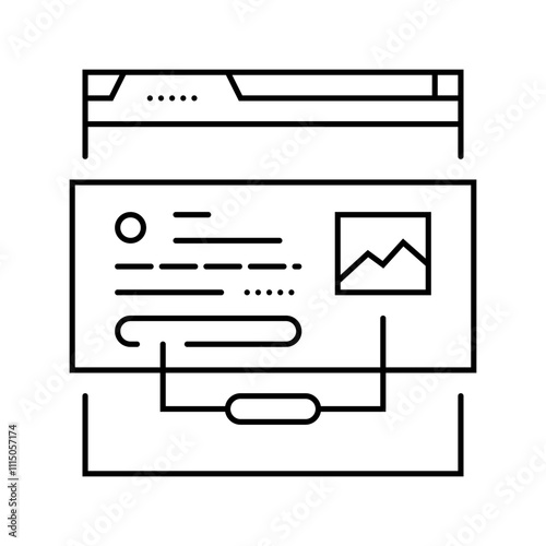 rich snippets seo line icon vector. rich snippets seo sign. isolated contour symbol black illustration