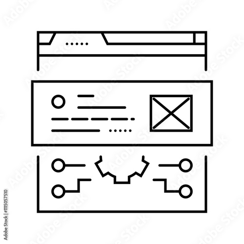 schema markup seo line icon vector. schema markup seo sign. isolated contour symbol black illustration