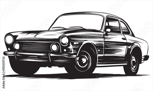 a minimal illustration of a vintage car