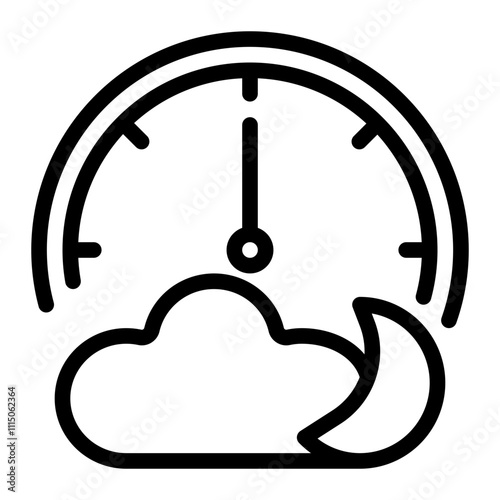 Midnight clock icon