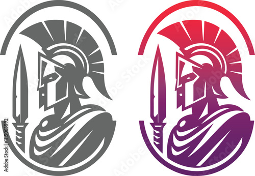Sparta Warrior Logo Design Template