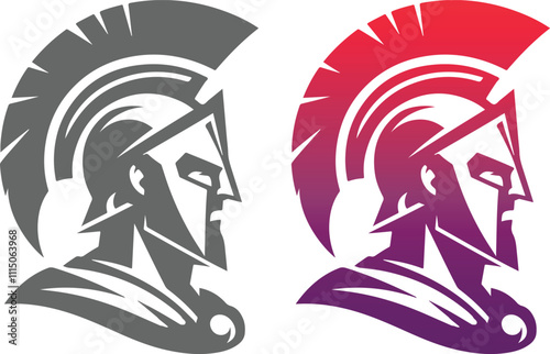 Sparta Warrior Logo Design Template