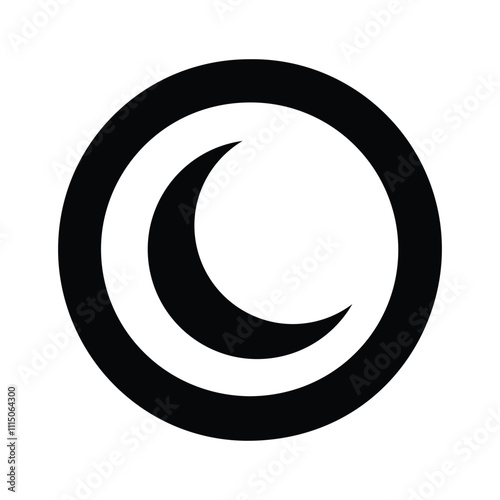 Red crescent vector isolated icon. Medicine health hospital of sign symbol vector abstract graphic design. Emergency medicine concept. First aid. Health care.