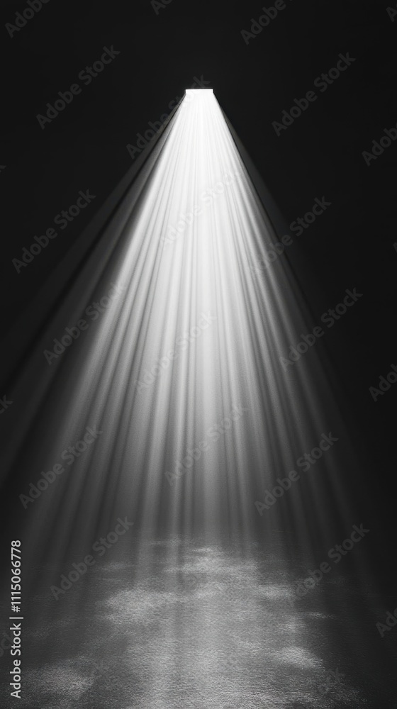 Obraz premium Light Beam Illuminates Dark Surface, Hope Concept
