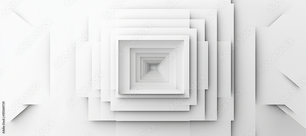 Concentric Squares Gray-White Design Concentric Squares Gray-White Design