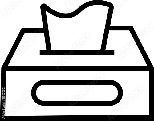 Tissue box Icon, Visual representation of box tissues including baby wipes and wet towels for personal hygiene and care Paper Napkins, isolated on transparent background, for presentation design.