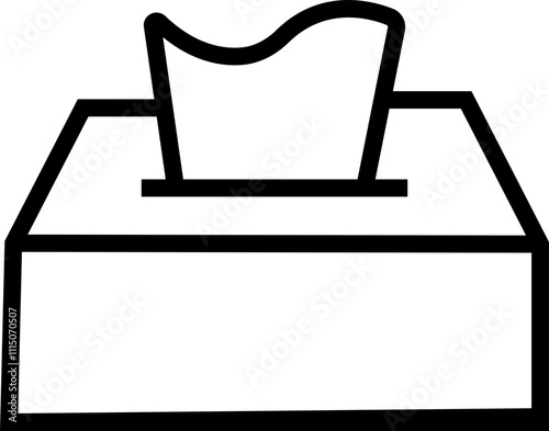 Tissue box Icon, Visual representation of box tissues including baby wipes and wet towels for personal hygiene and care Paper Napkins, isolated on transparent background, for presentation design.