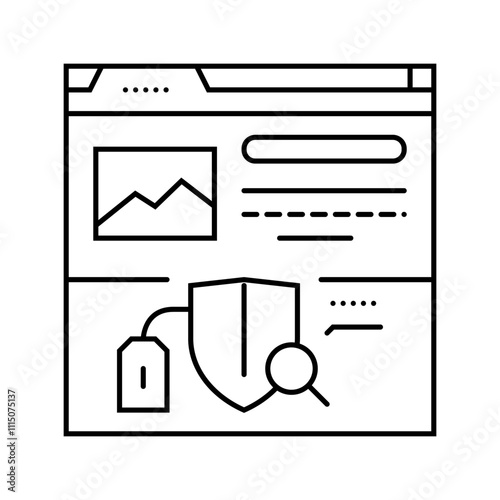 search engine marketing sem seo line icon vector. search engine marketing sem seo sign. isolated contour symbol black illustration