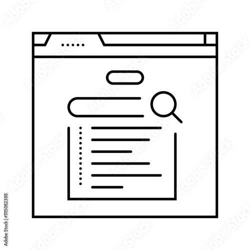 zero click searches seo line icon vector. zero click searches seo sign. isolated contour symbol black illustration