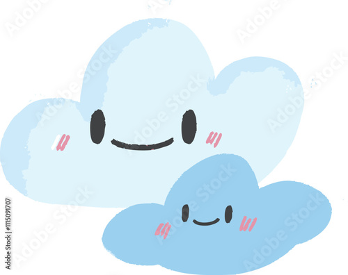 Smiling Cloudy Weather Icon for Digital Forecasts