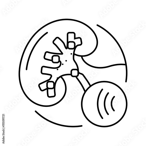 lithotripsy urology line icon vector. lithotripsy urology sign. isolated contour symbol black illustration
