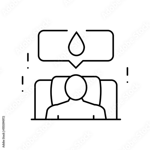 nocturia urology line icon vector. nocturia urology sign. isolated contour symbol black illustration