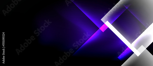 Dark neon colors with glass square shapes