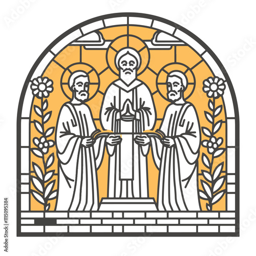  2D catechize web icon in line style photo