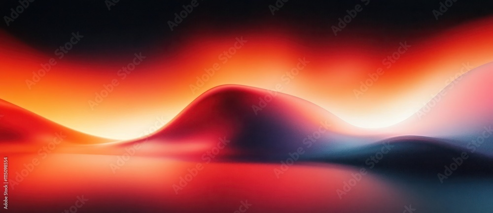 Obraz premium Abstract Art Smooth Gradients Soft Light Glowing Edges Warm Cool Colors Minimalist Composition Graphic Design