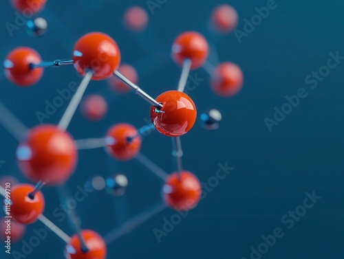 Representation of atomic bonds breaking and reforming, dynamic energy display, Chemical Bonding, Dynamic Science photo