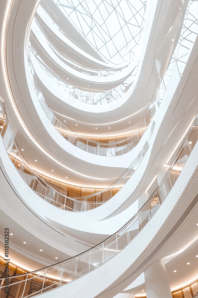 Fototapeta premium Architectural Masterpiece: Captivating Curves and Soaring Spaces