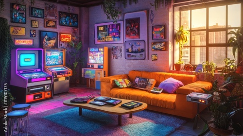 Retro Arcade Living Room