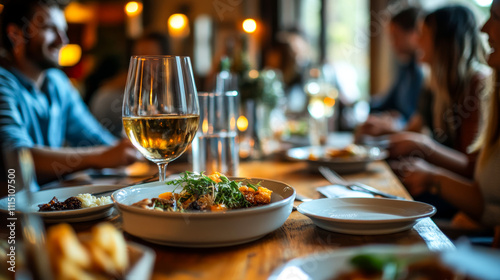 Cozy Family Dinner Highlighting Togetherness in Rustic Setting