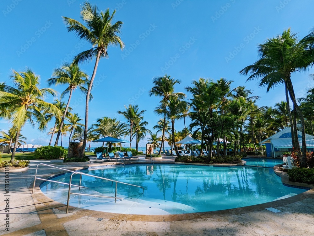 Obraz premium swimming pool in the resort