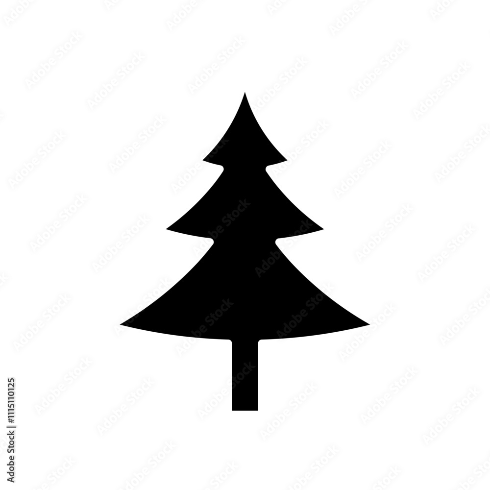 Obraz premium christmas tree glyph icon