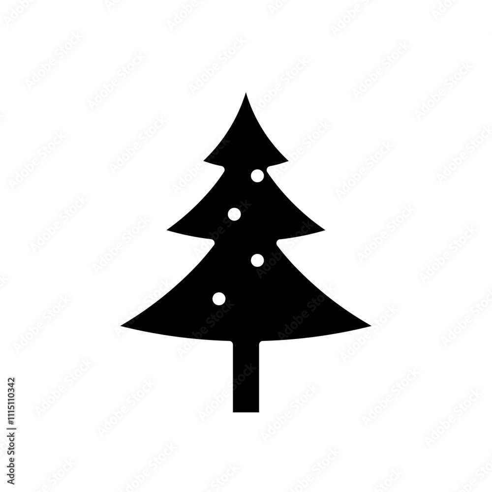 Fototapeta premium christmas tree glyph icon
