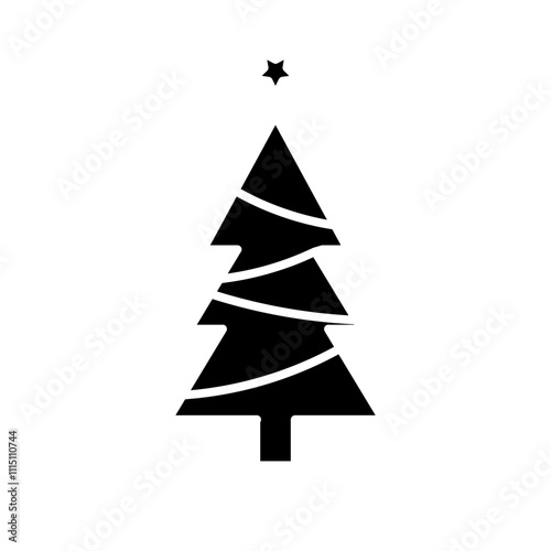 christmas tree glyph icon