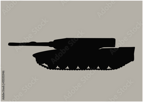 Tank Silhouette vector