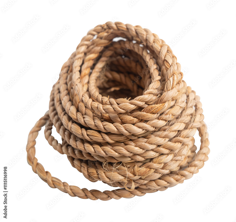 coil of rope on white background isolated coil of rope on white background isolated