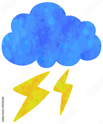 雷雲のイラスト 気象 マーク ベクター素材