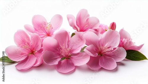 pink flowers isolated on white background