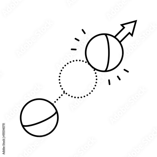 roquet croquet game line icon vector. roquet croquet game sign. isolated contour symbol black illustration photo