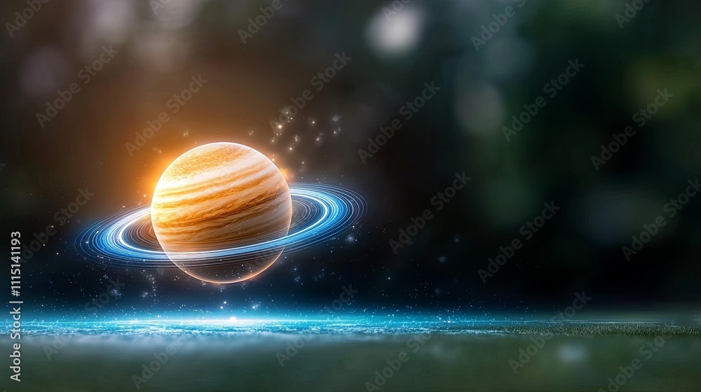 Cosmic Fantasy of an Interplanetary Exploration Scene Cosmic Fantasy of an Interplanetary Exploration Scene
