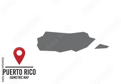 Puerto Rıco vector map illustration, country map with markings. vector illustration.