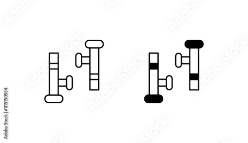 Baton icon design with white background stock illustration