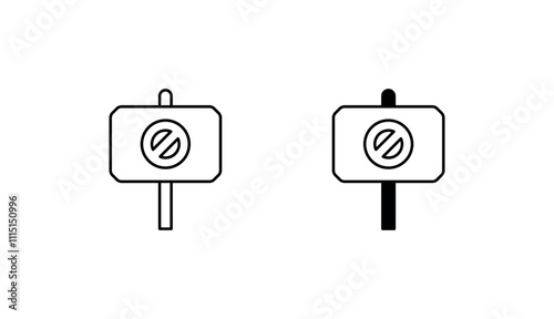 Strike Sign icon design with white background stock illustration