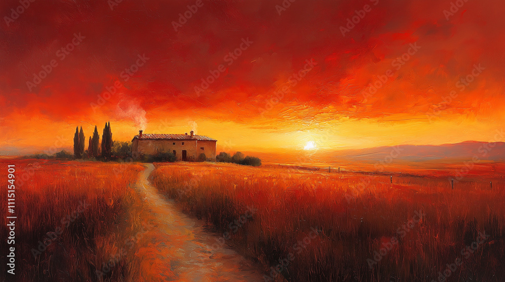 Fototapeta premium Spain farm land