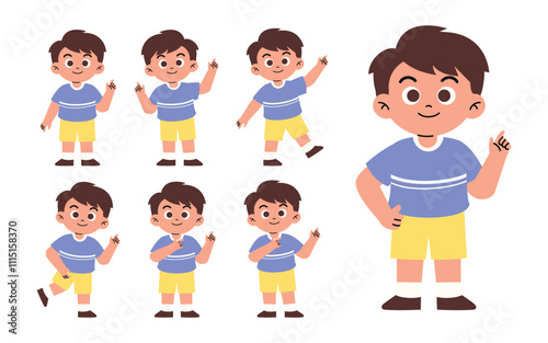 Boy Kids Pointing Something Showing Pointed Finger