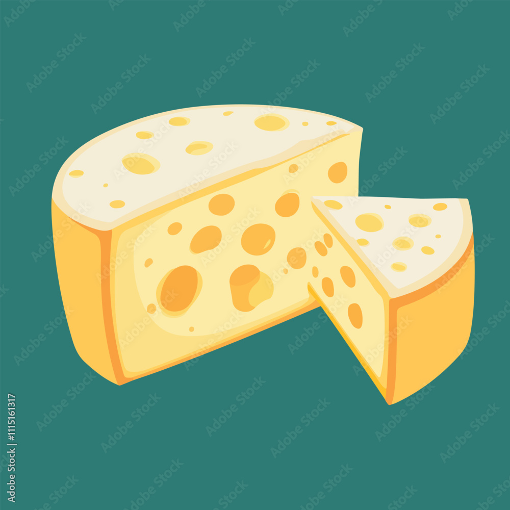 Piece of Cheese vector illustration on isolated background Piece of Cheese vector illustration on isolated background