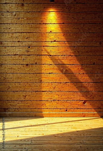 Wallpaper Mural Aged olive wood wall with a warm, honey-colored glow, weathered wood, golden brown, distressed finish Torontodigital.ca