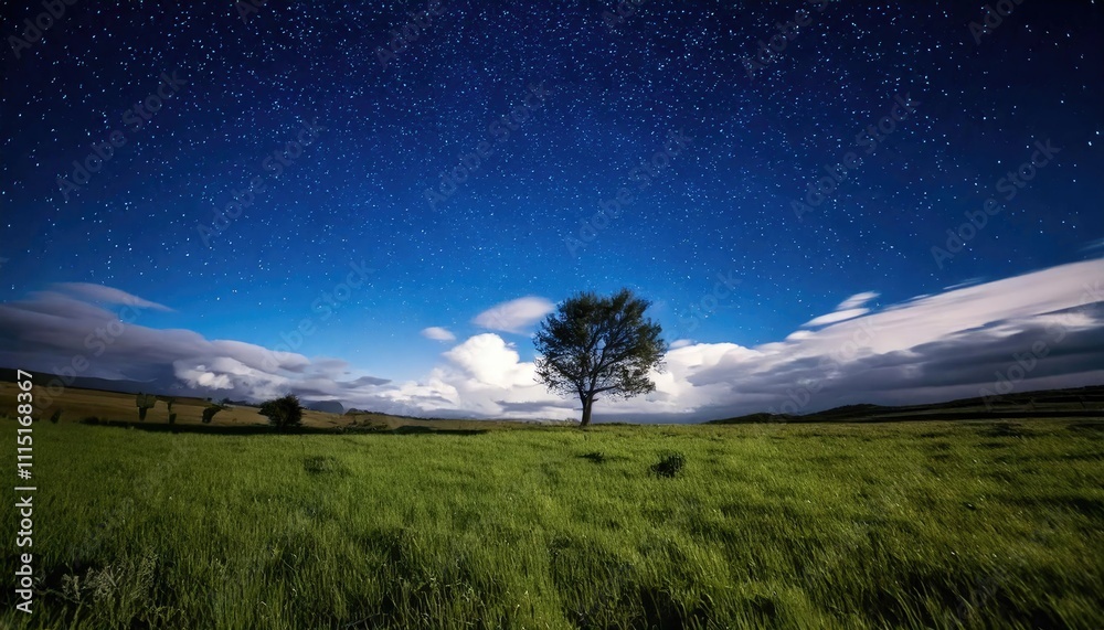 Fototapeta premium landscape with a tree