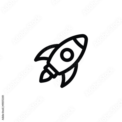 Rocket icon. Rocket launched icon vector