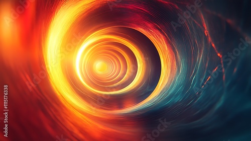 Dynamic light swirl abstract space digital art vivid colors close-up