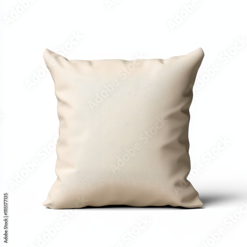 Soft Neutral 3D Illustration of Plush Memory Foam Pillow Design photo