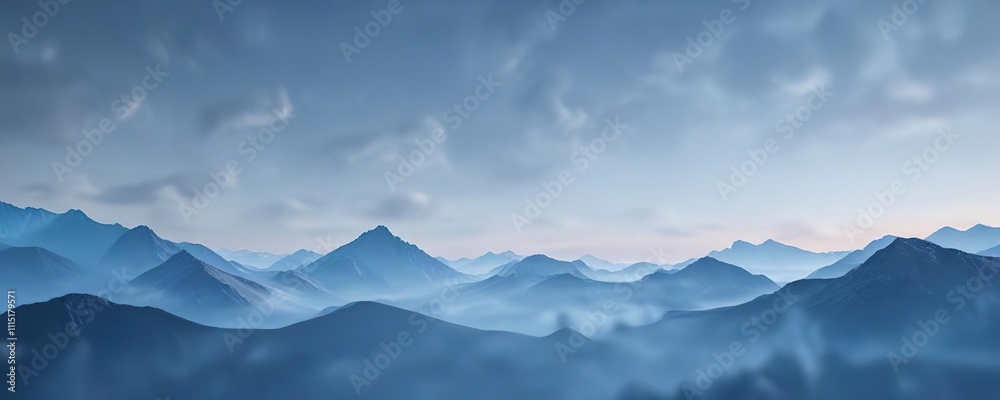 Soft gradient blue hues blending into each other, calming atmosphere, natural scenery Soft gradient blue hues blending into each other, calming atmosphere, natural scenery