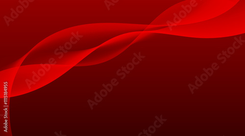 Abstract elegant background with red waves blending and flowing smoothly on gradient space for motion and energy design theme