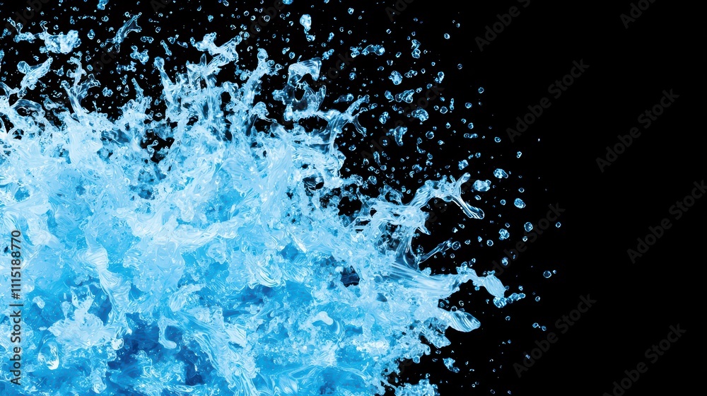 Obraz premium A splash of water with a splash of blue