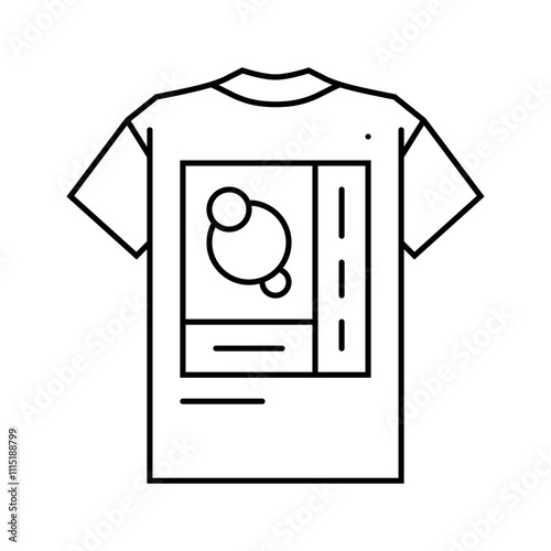 graphic tee streetwear cloth fashion line icon vector. graphic tee streetwear cloth fashion sign. isolated contour symbol black illustration